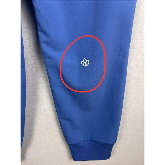 Figs Scrub Pants High Waisted Zamora Joggers Ceil Blue Medical Nurse Doctor Work - Picture 5 of 7